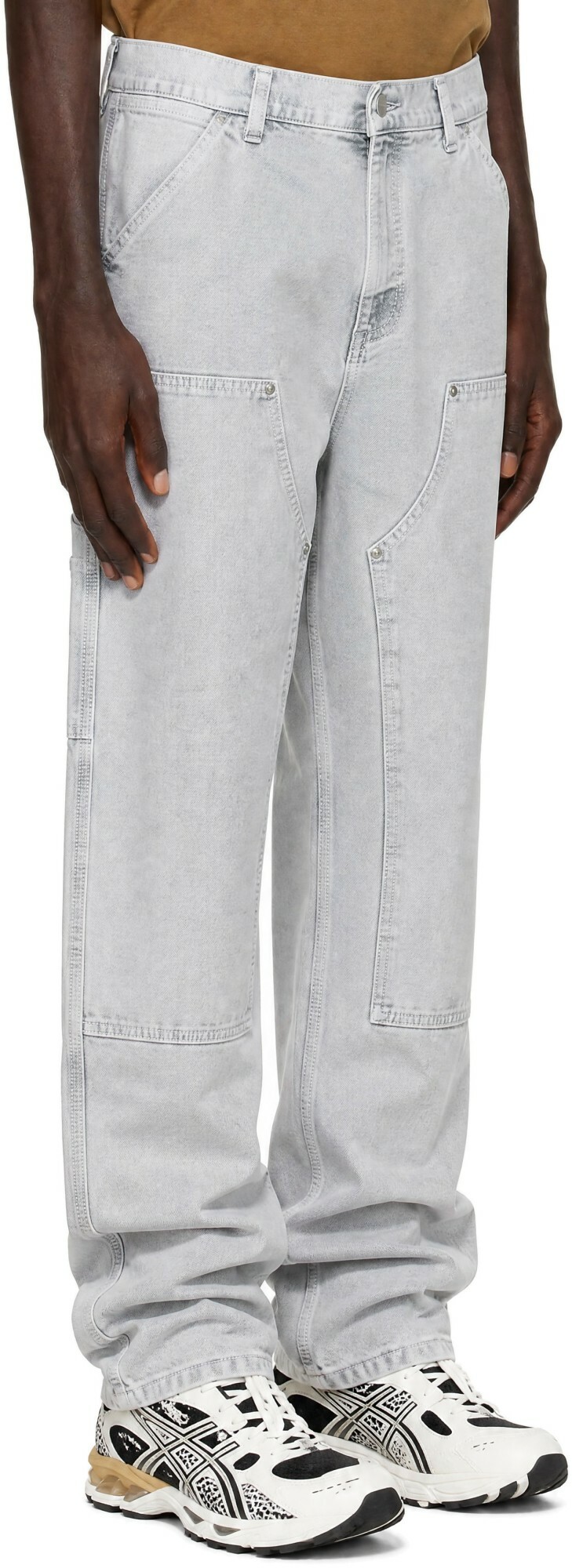 Carhartt Work In Progress Gray Double Knee Trousers