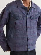 Kartik Research - Gul Embroidered Wool and Silk-Blend Jacket - Purple