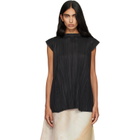 PLEATS PLEASE ISSEY MIYAKE Black Mellow Pleats Top