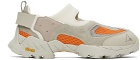 ROA Off-White & Orange Rozes Sneakers