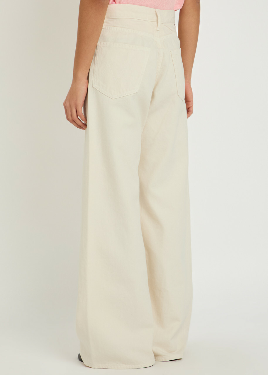 Mother The Lemon Twist Wide-leg Jeans White