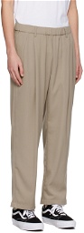 Dime Tan Pleated Trousers
