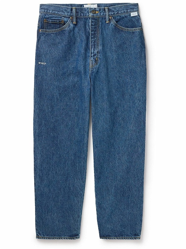 Photo: WTAPS - Bootcut Logo-Embroidered Jeans - Blue