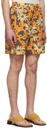 Nanushka Brown & Orange Boxxer Shorts