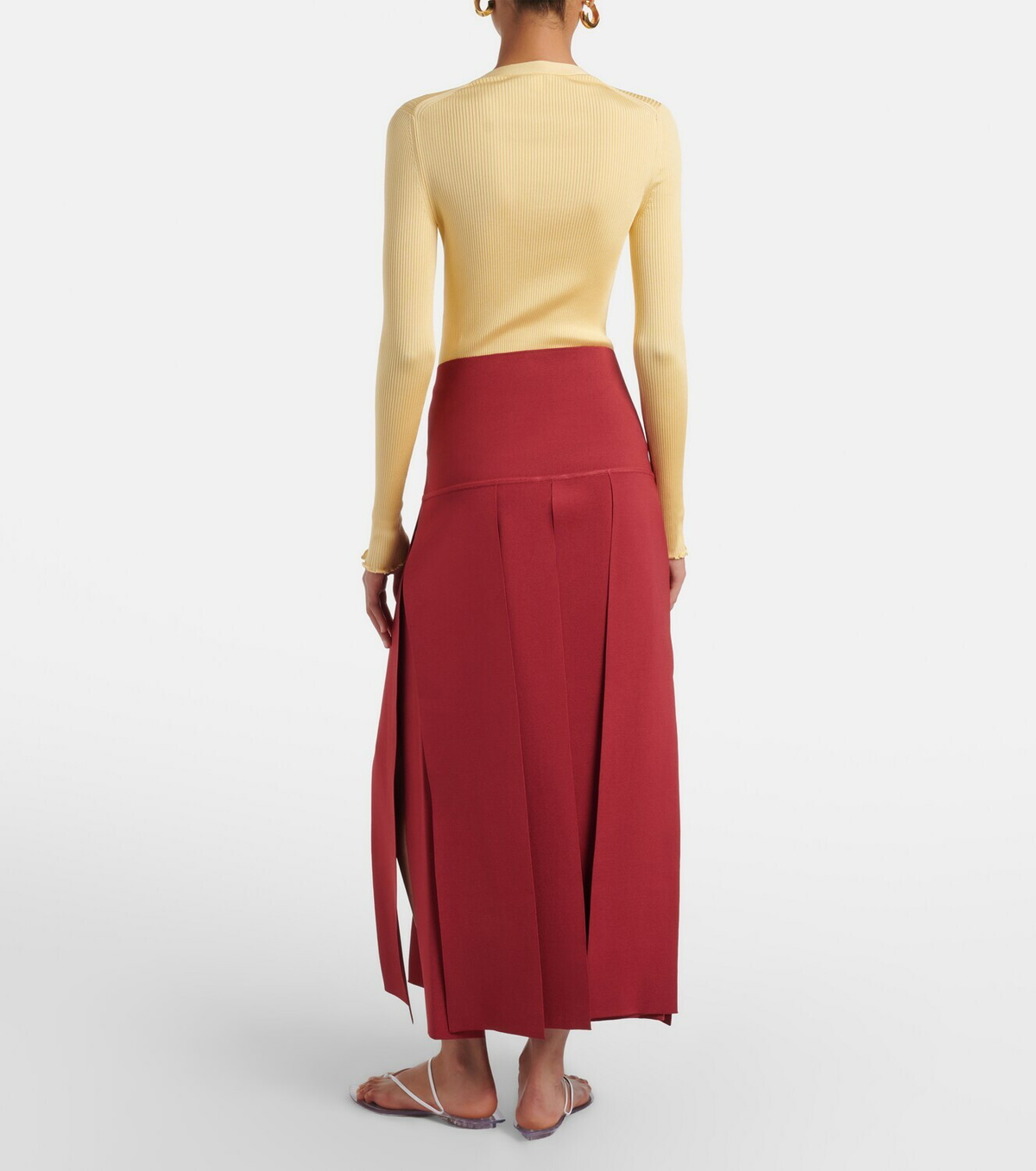 Alaïa Pleated midi skirt