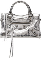 Balenciaga Silver 'Le City' Mini Bag