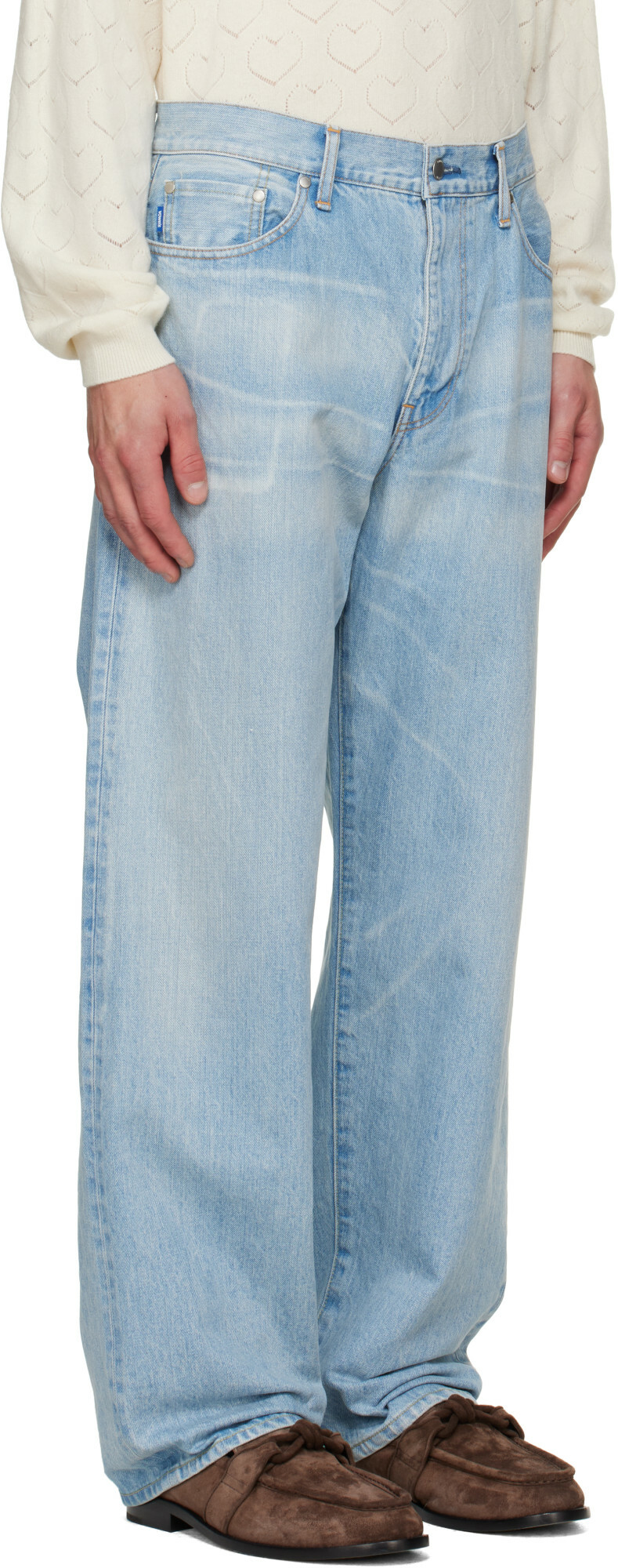 vowels Blue Baggy Jeans
