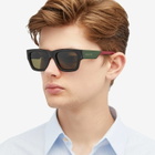 Gucci Men's Oblique Sunglasses in Black/Red/Green 