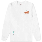 Air Jordan Men's Long Sleeve Flight Statement T-Shirt in White/Rush Orange