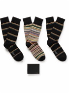 Paul Smith - Leather Billfold Wallet and Three-Pack Cotton-Blend Socks Gift Set