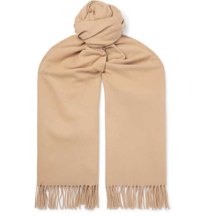 Photo: Acne Studios - Oversized Fringed Wool Scarf - Brown