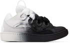 Lanvin Black & White Curb Spray Sneakers