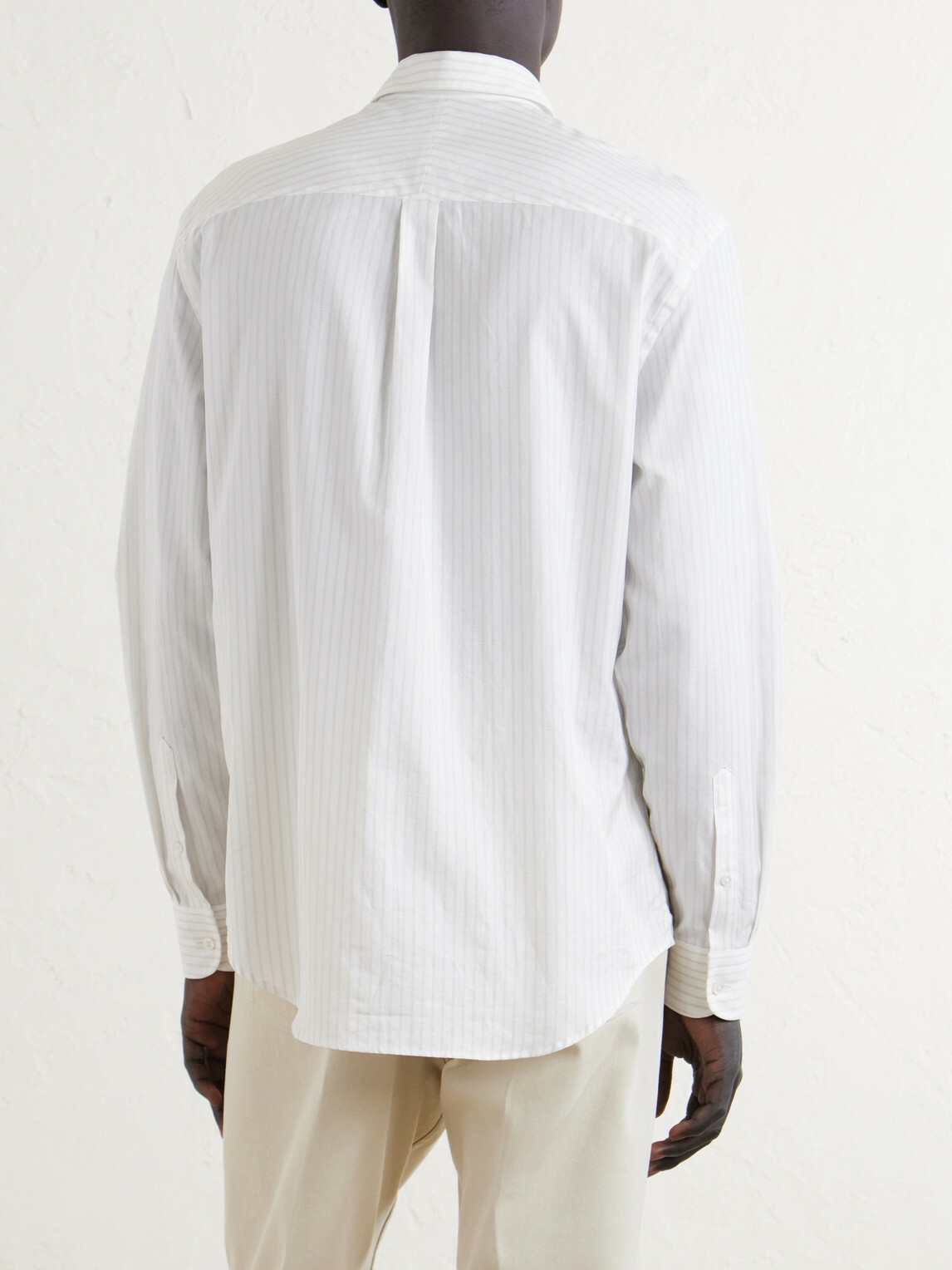 Dunhill - Striped Cotton Shirt - White