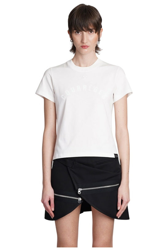 Photo: Courrèges Logo Print Round Neck T-shirt