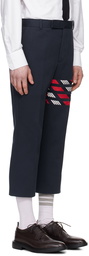 Thom Browne Navy 4-Bar Trousers