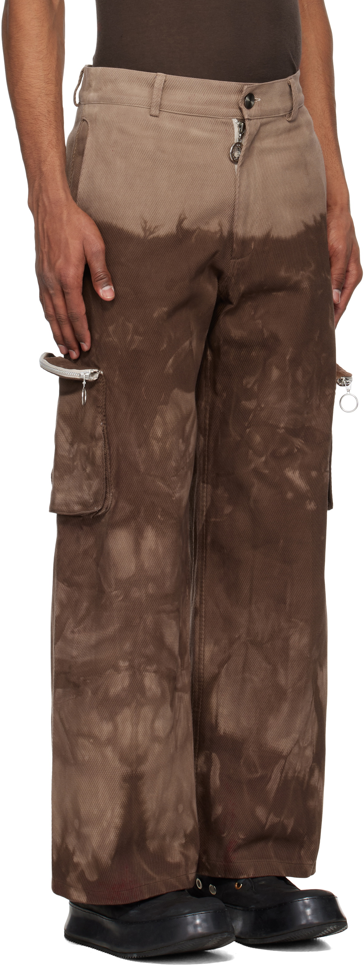 Charlie Constantinou Brown Multi Pocket Cargo Pants