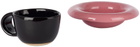BOMBAC Black & Pink Glazed Mug & Bowl Set