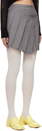 lesugiatelier Gray Folded Miniskirt