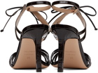 TOM FORD Brown Stamped Crocodile Leather Angelica Heeled Sandals