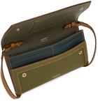 Burberry Green & Tan Phone Pocket Bag