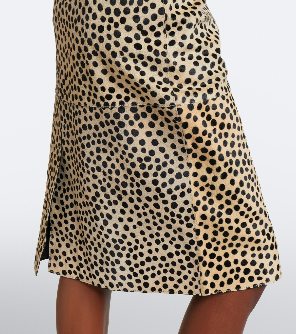 Róhe Cheetah-print calf hair pencil skirt