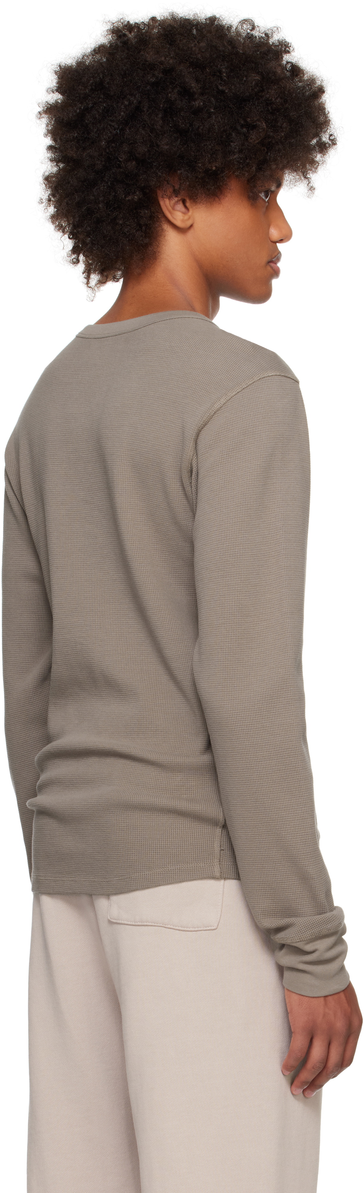 Entire Studios Gray Thermal Long Sleeve T-shirt Entire Studios