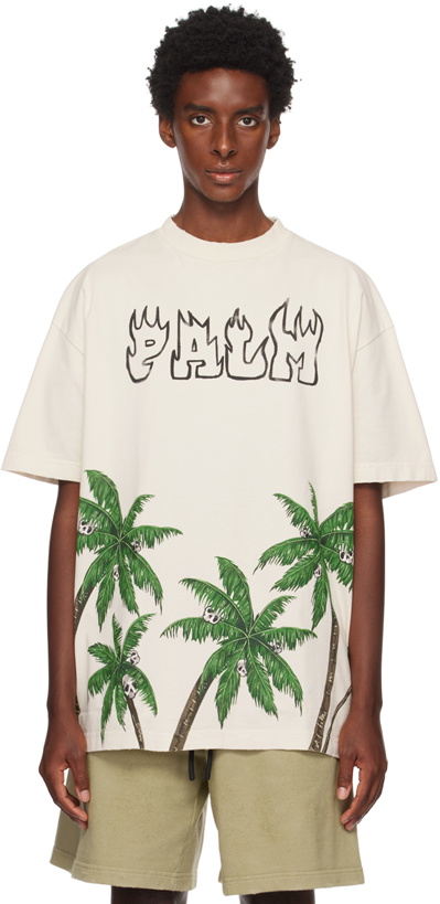Photo: Palm Angels Off-White Palms&Skulls T-Shirt