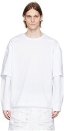 Juun.J White Layered Long Sleeve T-Shirt