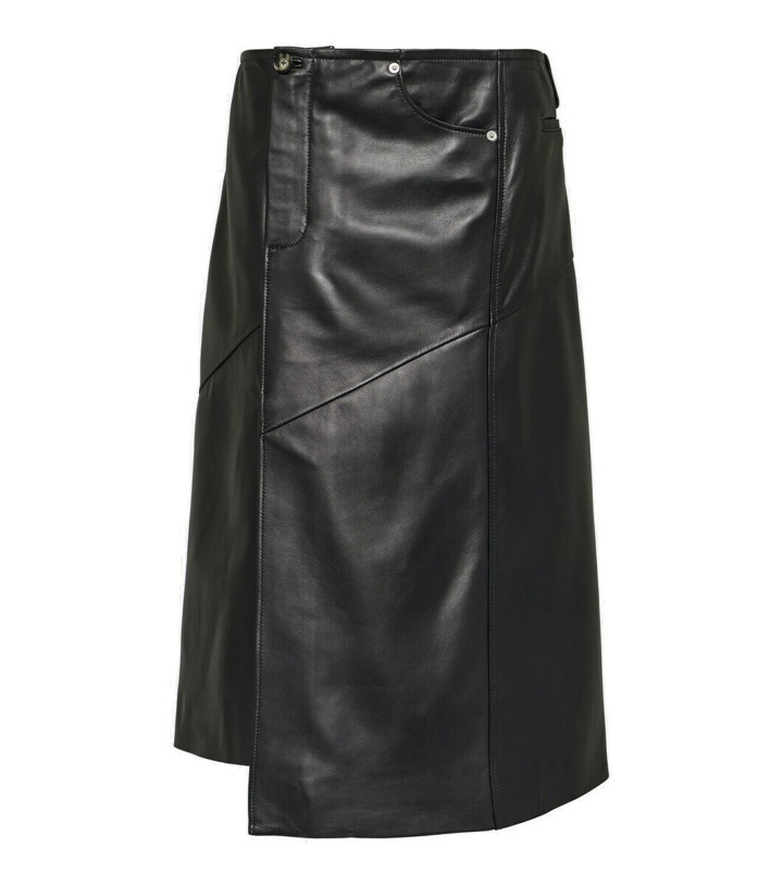 Photo: Proenza Schouler Asymmetric leather midi skirt