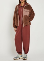 Varley Lowell Panelled Fleece Jacket Brown