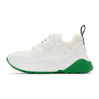 Stella McCartney White and Green Eclypse Sneakers