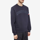 Moncler Men's Tricolor Tape Crew Sweat in Navy