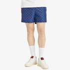 Gucci Men's GG Logo Swim Shorts in Navy