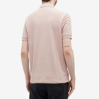 Fred Perry Men's Plain Polo Shirt in Dusty Rose Pink/Black