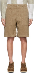 Engineered Garments Beige Corduroy Fatigue Shorts