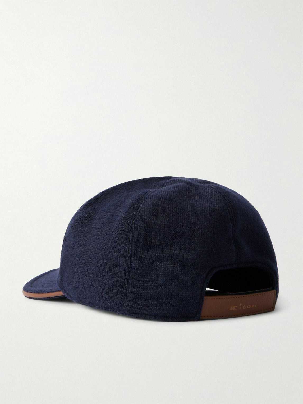 Kiton - Leather-Trimmed Cashmere Baseball Cap