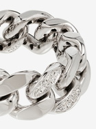 SHAY 18K White Gold Pavé Diamond Link Ring