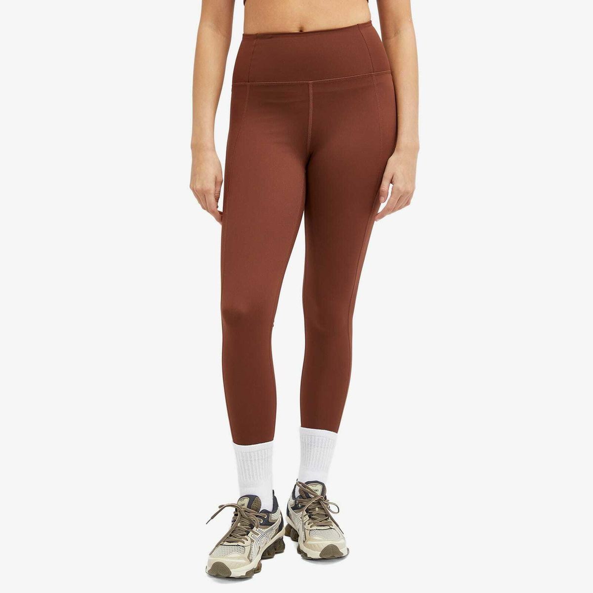 Girlfriend Collective Women's Compressive High-Rise 7/8 Leggings in Earth
