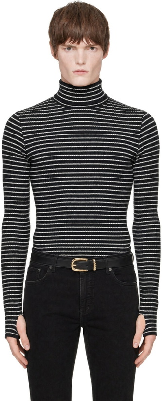 Photo: Ernest W. Baker Black Striped Turtleneck