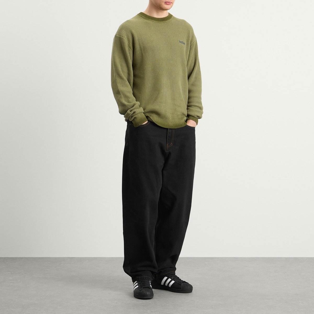 Butter Goods Men's Fade Knit Sweater in Algae