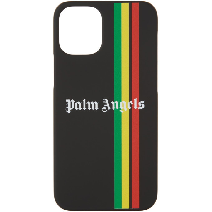 Photo: Palm Angels Black Multicolor Stripe iPhone 12 Mini Case