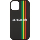 Palm Angels Black Multicolor Stripe iPhone 12 Mini Case