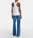 Jean Paul Gaultier Piercing cotton jersey tank top