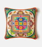 Etro Embroidered cotton cushion