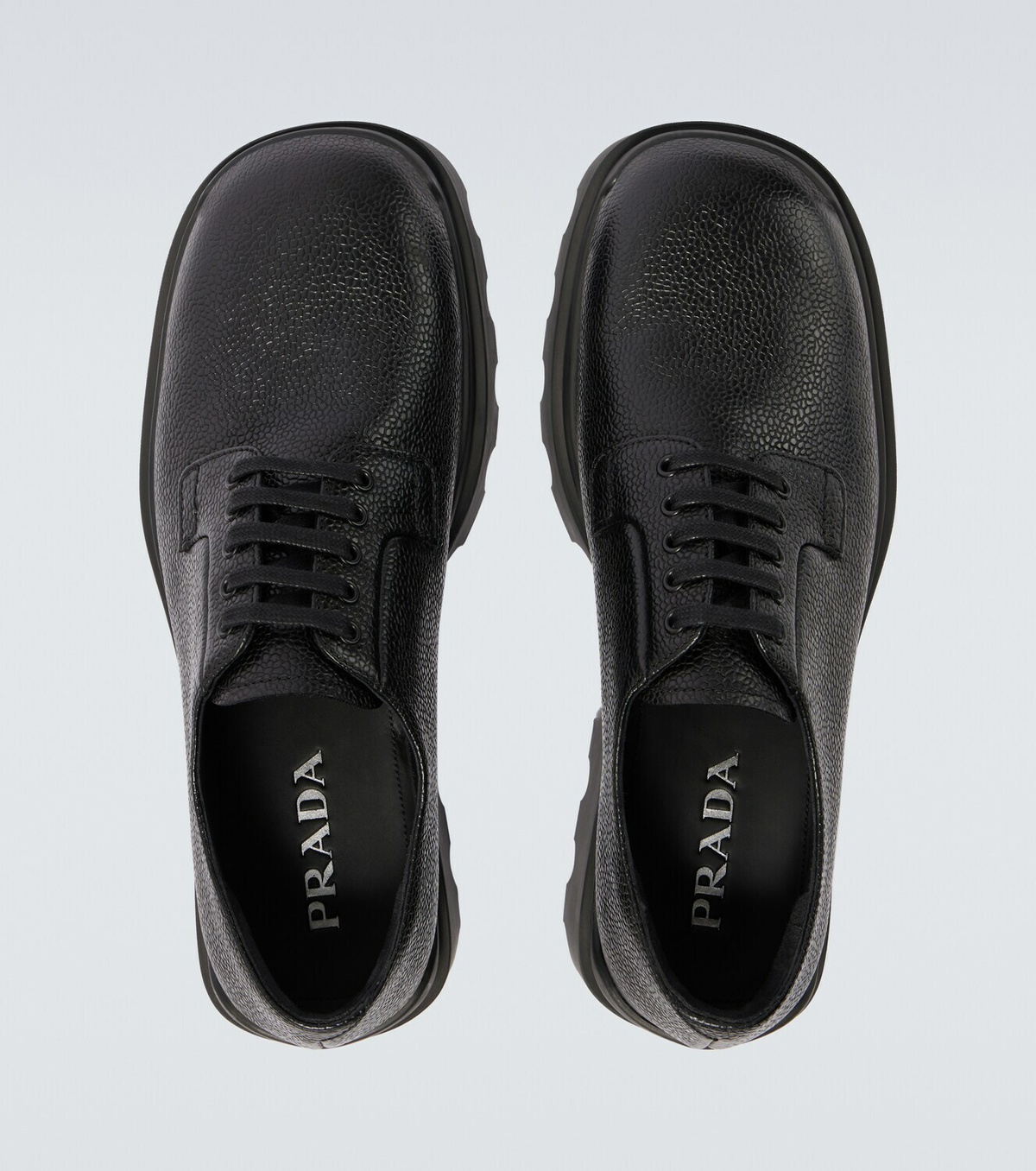 Prada Grained leather Derby shoes