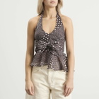 Damson Madder Women's Leandra Halter Cami in Dark Brown