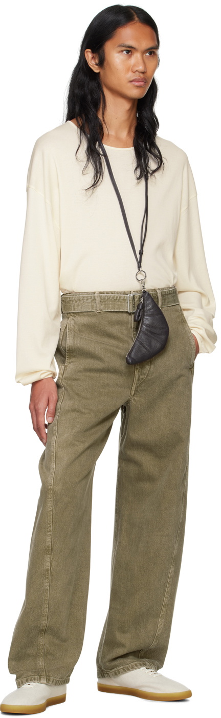 LEMAIRE Green Twisted Belted Jeans Lemaire
