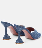 Amina Muaddi Lupita denim mules