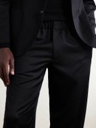 Lardini - Mid-rise Straight-Leg Wool-Twill Suit Trousers - Black