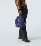 Miu Miu Leather-trimmed canvas backpack